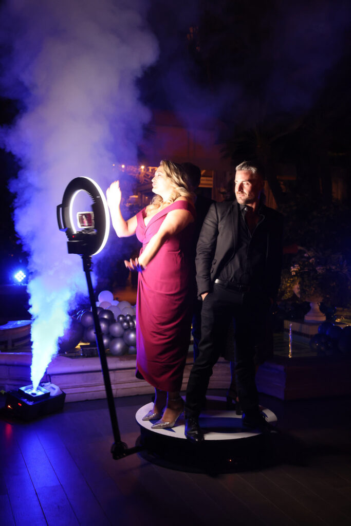Coachella Party 360 photo booth with fog outdoor at Four Seasons Beverly Hills