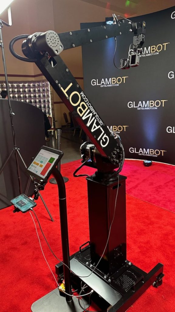 The glambot in action on the red carpet