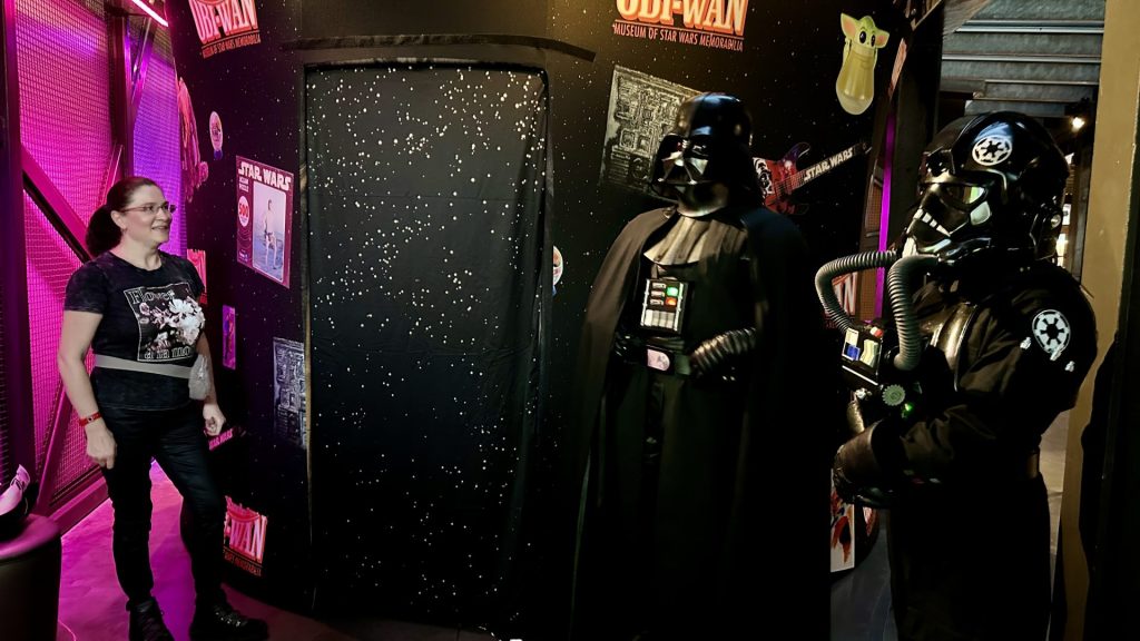 Custom 360 backdrop at the fund raiser for upcoming Star Wars museum. This backdrop is going to be featured in the future museum.