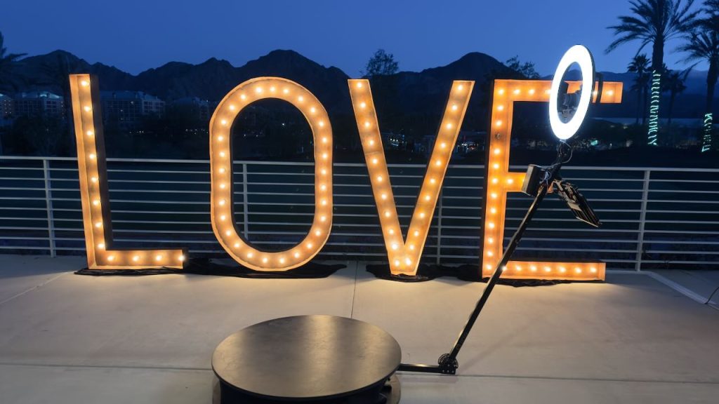 Wedding photo booth in Los Angeles by Coachella Party